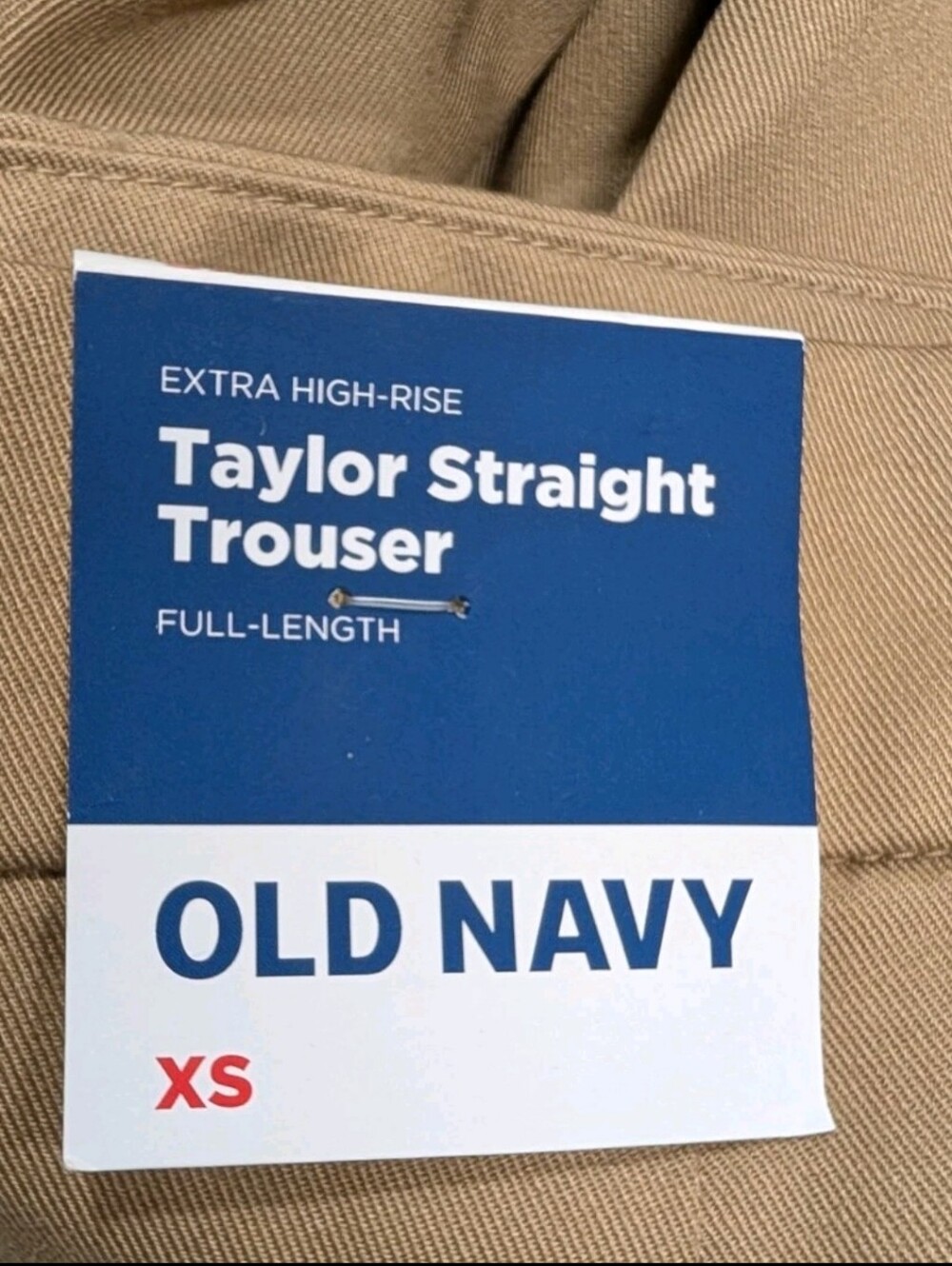 NWT Old Navy Taylor Straight Trousers XS Cargo Pleated Granola Neutral #1111 - Picture 2 of 13